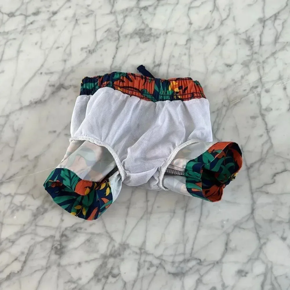 Gymboree Swim Shorts Hawaiian Print Sz 3-6 Mo